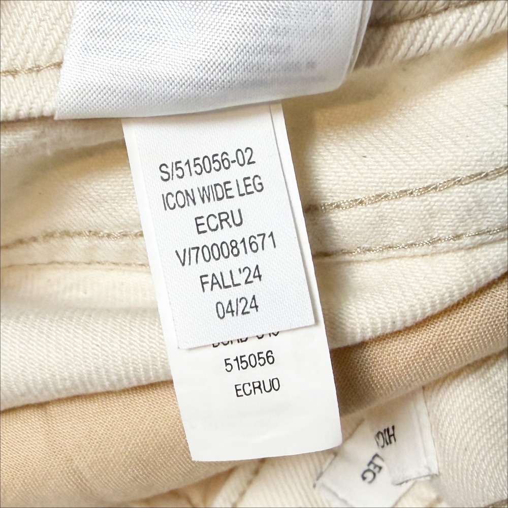 Banana Republic Icon High-Rise Rigid Wide Leg Jeans Cream Off-White Denim 29 - Picture 10 of 12